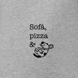 Sofá, pizza & perris