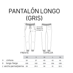 Pantalón longo gris (unisex)